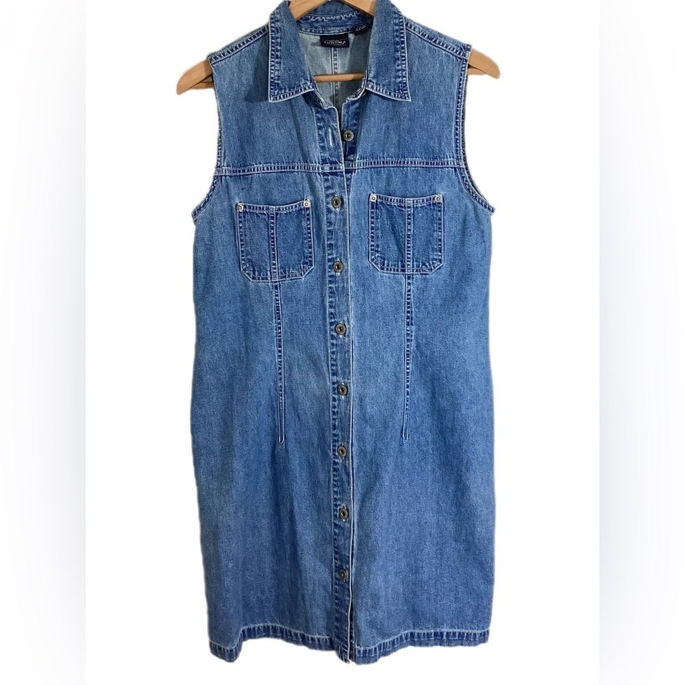 Vtg Y2K 90s Sonoma Denim Jean Dress Size L